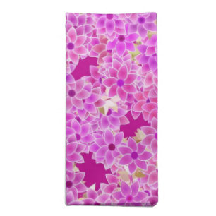 Purple, lavender and plum flowers on plum backgrou cloth napkin