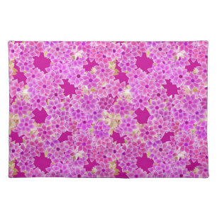 Purple, lavender and plum flowers on plum backgrou placemat