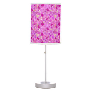 Purple, lavender and plum flowers, plum background table lamp