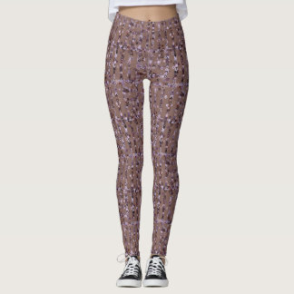 Purple, Lavender, and White Chains Leggings