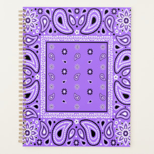 Purple Lavender Bandana Paisley Country Hip Hop Co Planner