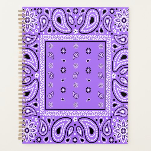 Purple Lavender Bandana Paisley Country Hip Hop Co Planner