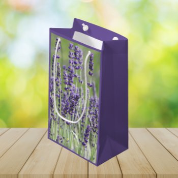 Purple Lavender Blooms Floral Small Gift Bag by northwestphotos at Zazzle