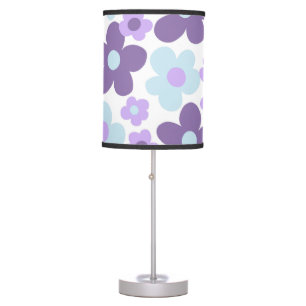 Purple Lavender Blue Daisies Retro Dream #1 #retro Table Lamp