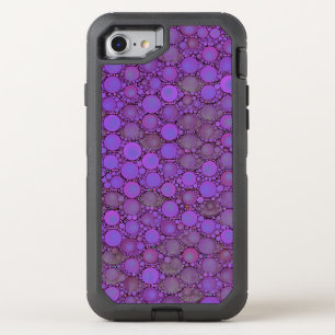 Purple Lavender Bubble Pattern OtterBox Defender iPhone SE/8/7 Case