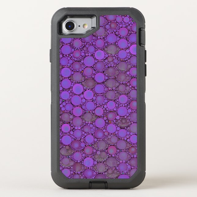 Purple Lavender Bubble Pattern Otterbox iPhone Case (Back)