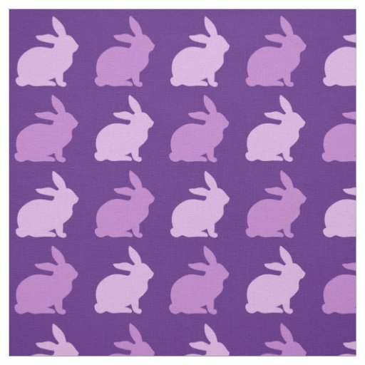 Purple Lavender Bunny Rabbit Fabric