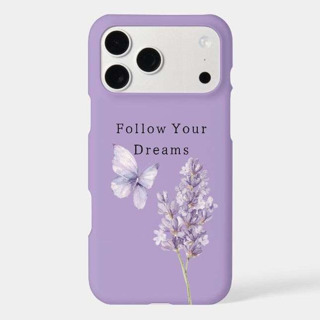 Purple Lavender Butterfly Case-Mate iPhone Case (Back)
