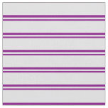 [ Thumbnail: Purple & Lavender Colored Pattern of Stripes Fabric ]