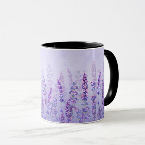 Purple Lavender Cute Aesthetic Watercolor Mug