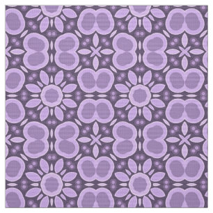 Purple Lavender Elegant Mosaic Geometric Pattern Fabric