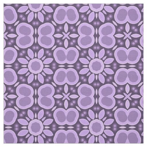 Purple Lavender Elegant Mosaic Geometric Pattern Fabric