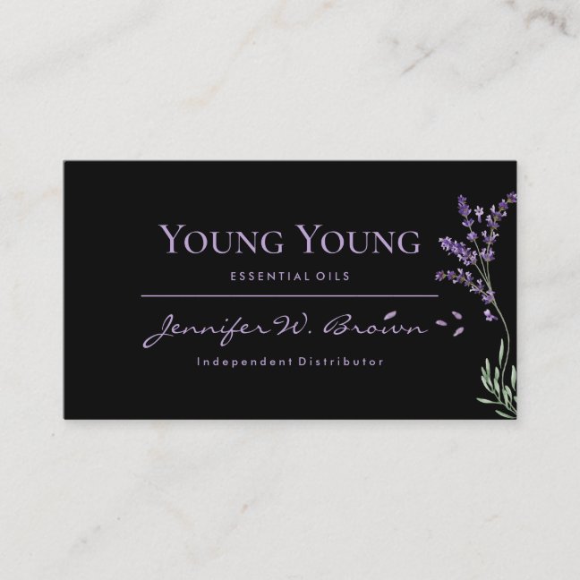 Purple Lavender Essential Oils Business Card