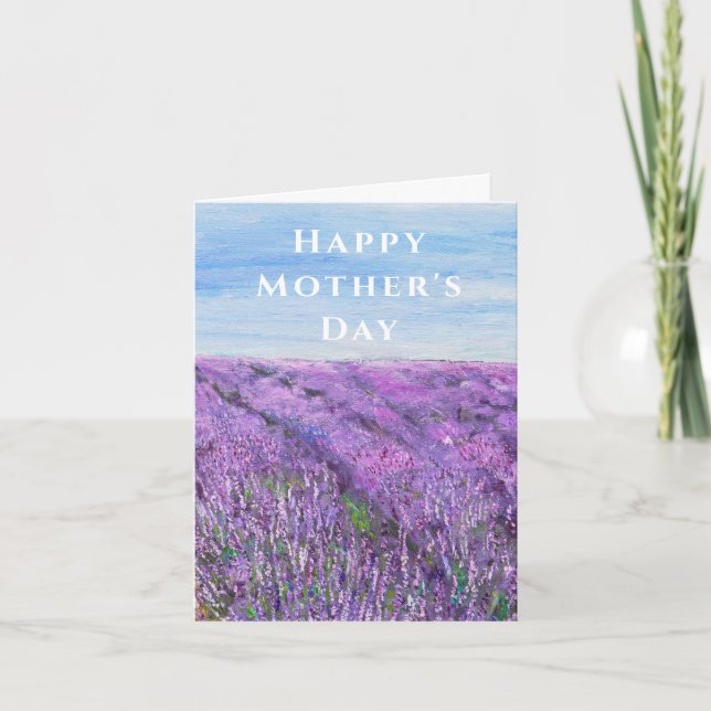 purple lavender field   Mother's Day  Card (Front)