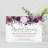 Purple Lavender Floral Boho Bridal Shower Invitation (Standing Front)