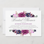 Purple Lavender Floral Boho Bridal Shower Invitation (Front)