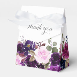 Purple Lavender Floral Boho Wedding Favor box