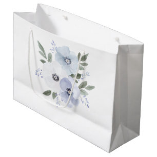 Purple Lavender Floral Bridal Shower Large Gift Bag