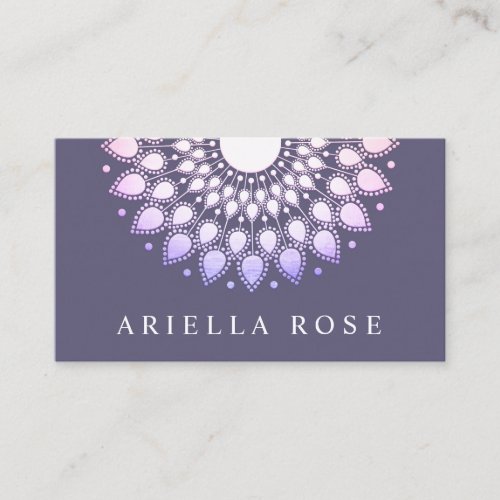 Purple Lavender Floral Lotus Business Card