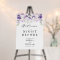 purple lavender floral wedding rehearsal sign
