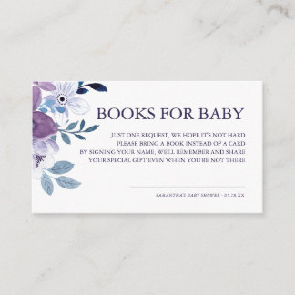 Purple Lavender Flower | Book Request Enclosure Card