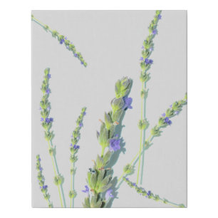 Purple Lavender Flower Flowers Faux Canvas Print
