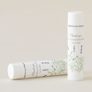 Purple Lavender Flowers Bachelorette Party Lip Balm