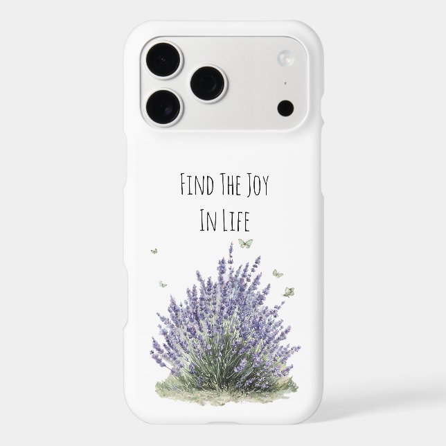 Purple Lavender Flowers Mint Butterflies Joy iPhone Case (Back)