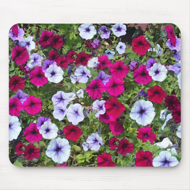 Purple & Lavender Flowers: Mouse Pad (Front)