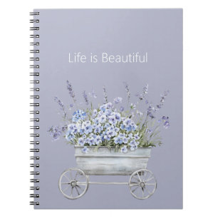 Purple Lavender Flowers Notebook