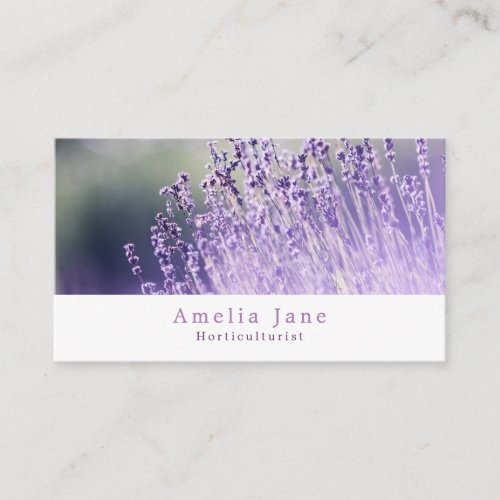 Purple Lavender Gardener Horticulturist Business Card