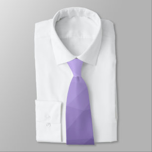 Purple lavender geometric mesh ombre pattern neck tie