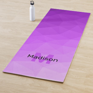 Purple lavender geometric mesh pattern Monogram Yoga Mat