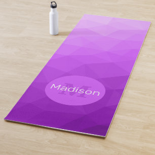 Purple lavender geometric mesh pattern Monogram Yoga Mat