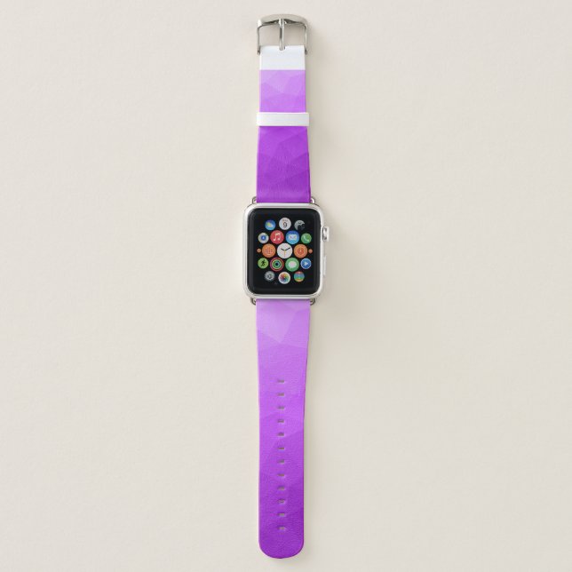 Purple lavender gradient geometric mesh pattern apple watch band (Front)
