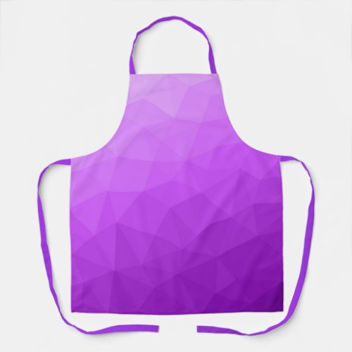 Purple lavender gradient geometric mesh pattern apron