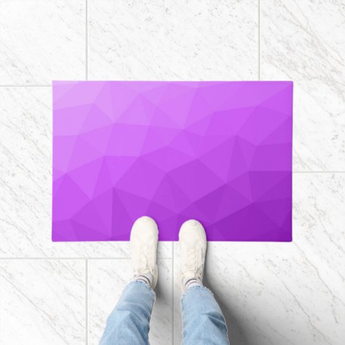 Purple lavender gradient geometric mesh pattern doormat