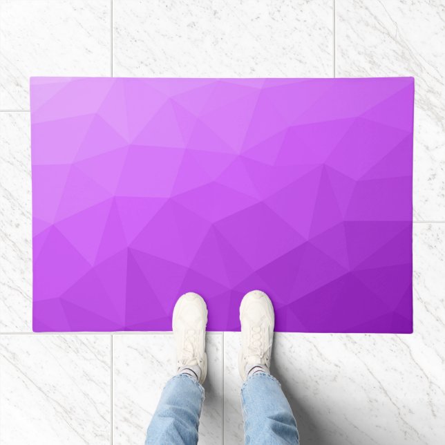 Purple lavender gradient geometric mesh pattern doormat (Indoor)