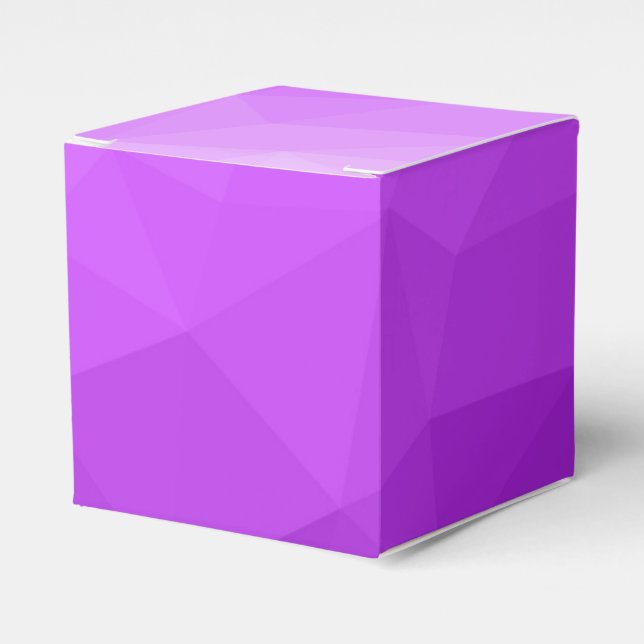 Purple lavender gradient geometric mesh pattern favor boxes (Front Side)