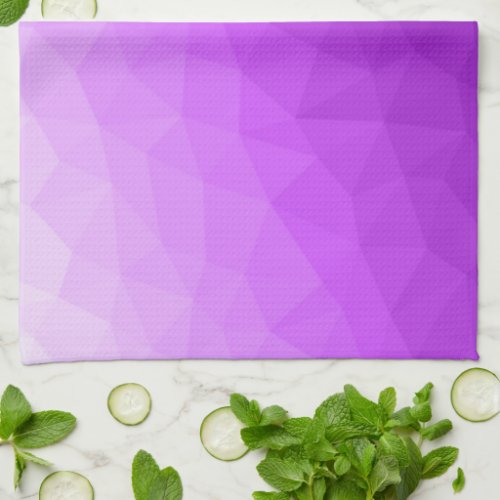 Purple lavender gradient geometric mesh pattern kitchen towel