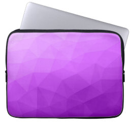 Purple lavender gradient geometric mesh pattern laptop sleeve