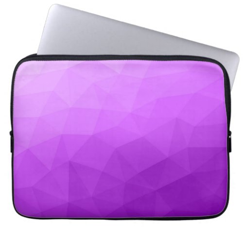 Purple lavender gradient geometric mesh pattern laptop sleeve