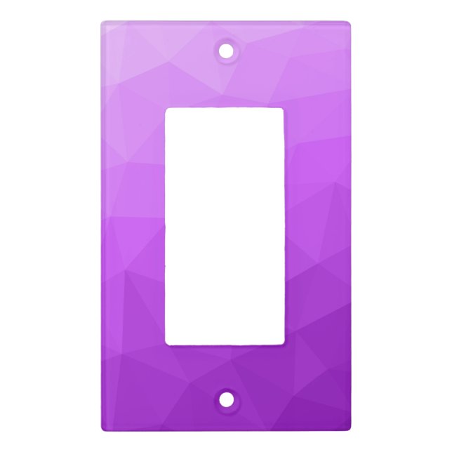 Purple lavender gradient geometric mesh pattern light switch cover (Front)