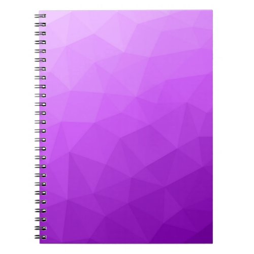 Purple lavender gradient geometric mesh pattern notebook