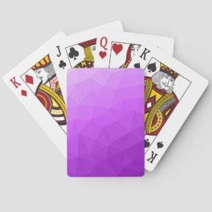 Purple lavender gradient geometric mesh pattern poker cards