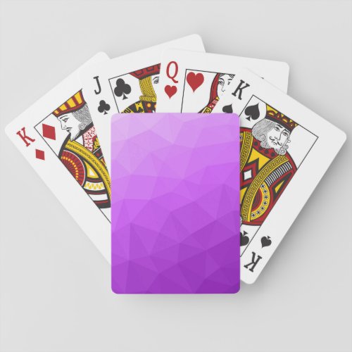 Purple lavender gradient geometric mesh pattern poker cards