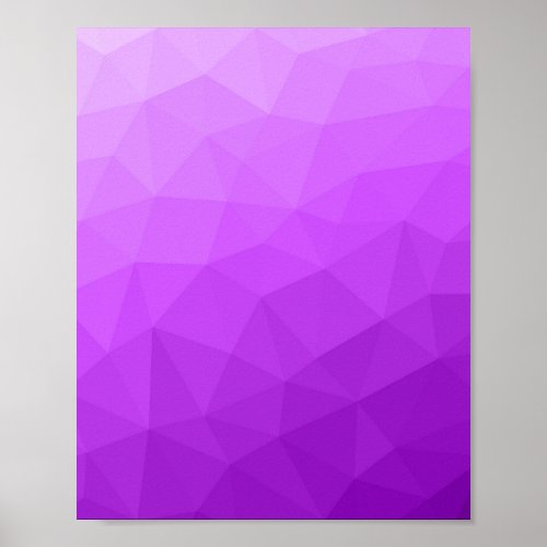 Purple lavender gradient geometric mesh pattern poster
