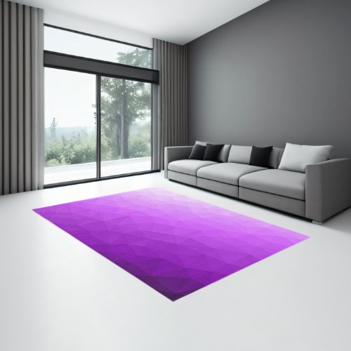 Purple lavender gradient geometric mesh pattern rug