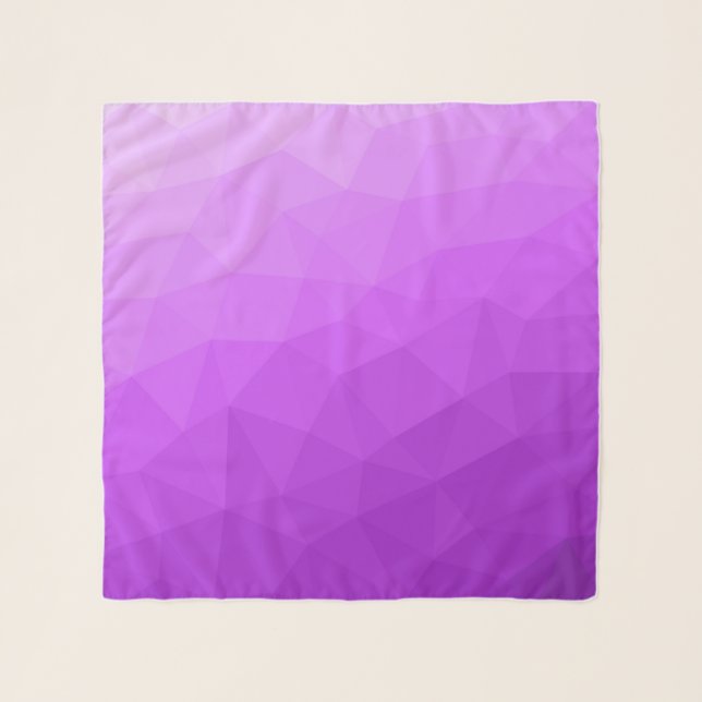 Purple lavender gradient geometric mesh pattern scarf (Front)
