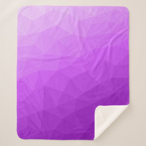 Purple lavender gradient geometric mesh pattern sherpa blanket